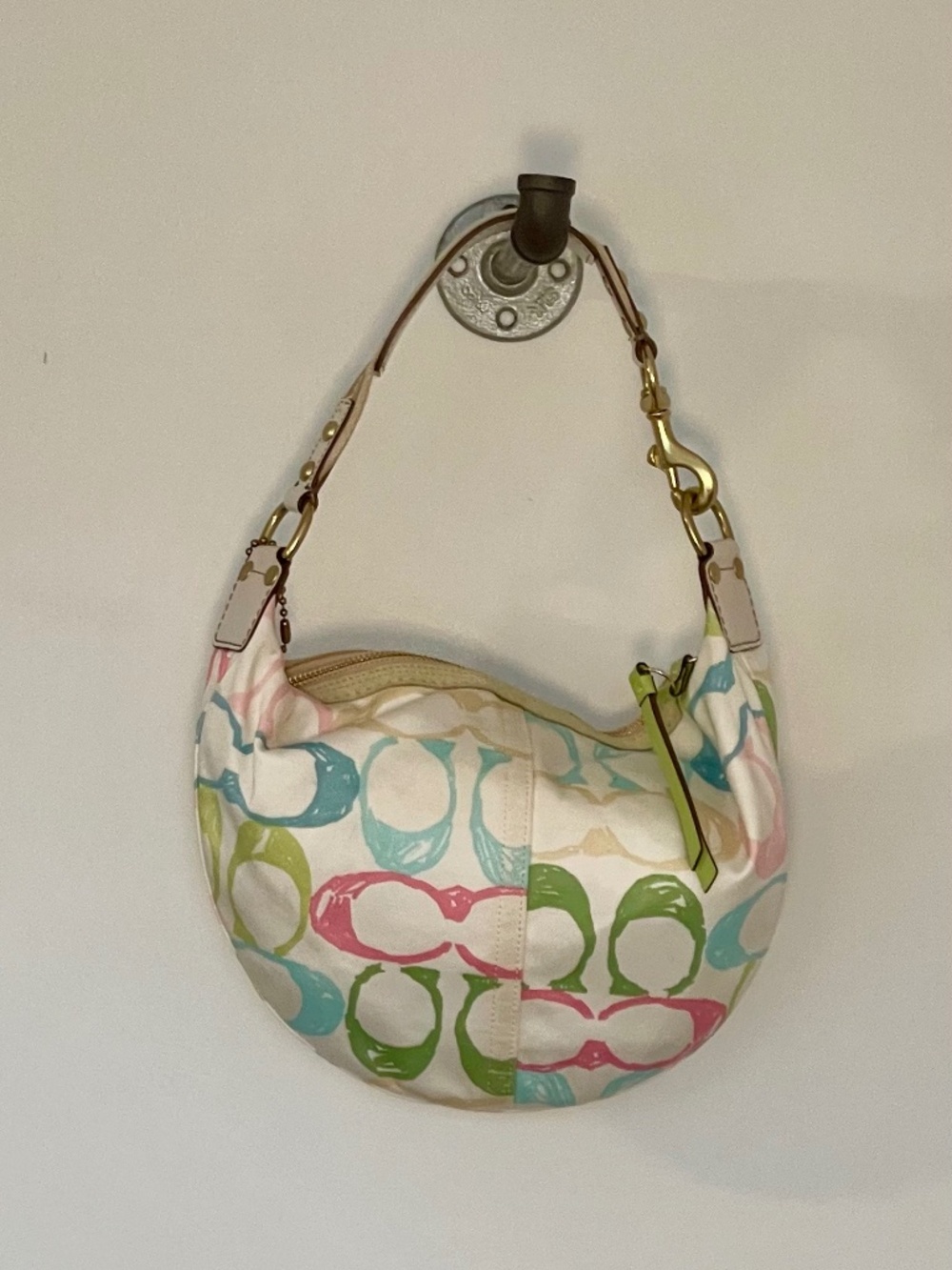 Coach Hampton Scribble Pastel Signature Hobo Bag - Picture 2 of 5